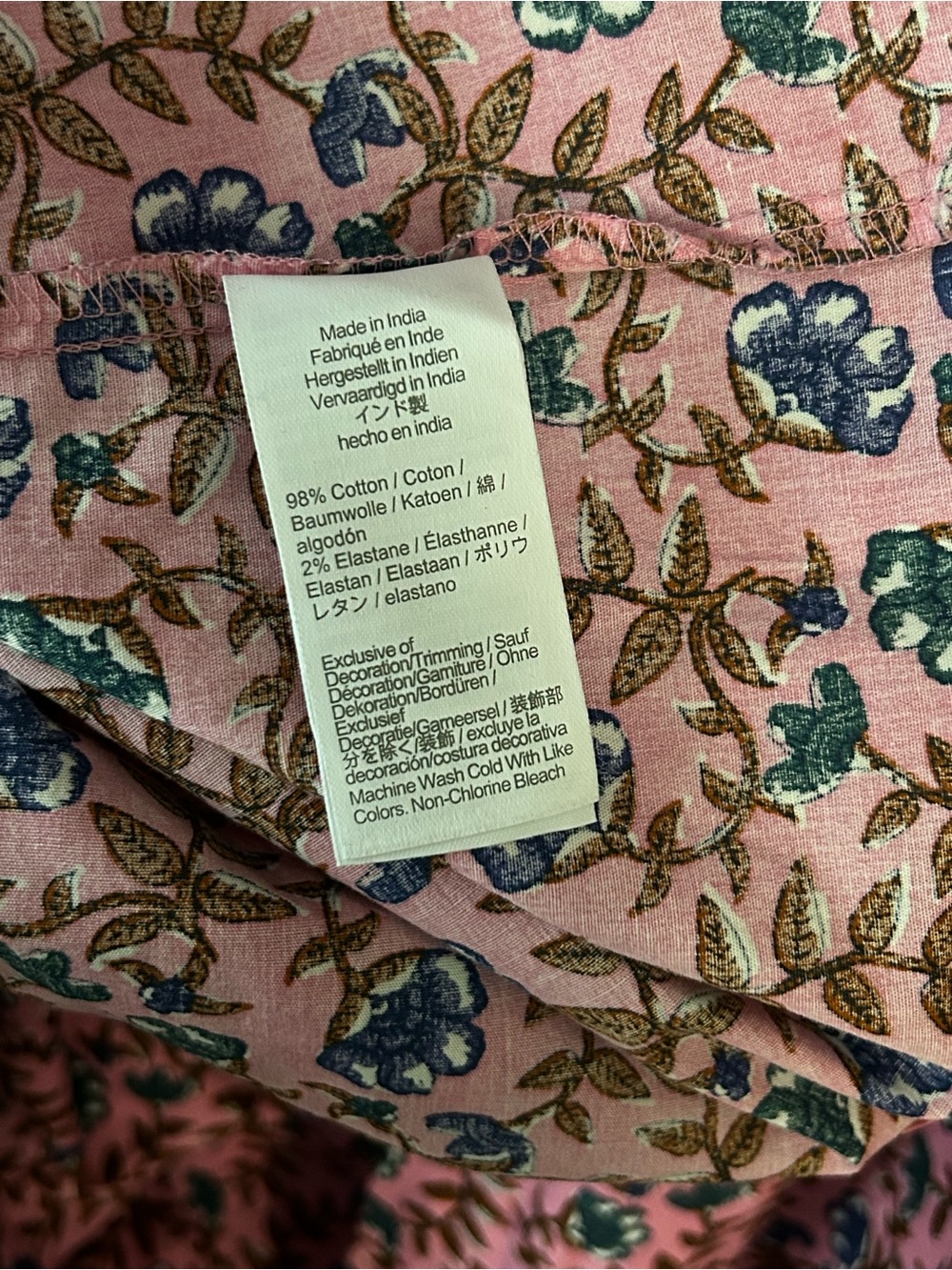 J Crew Smocked Floral Print Dress 3X - Picture 5 of 5